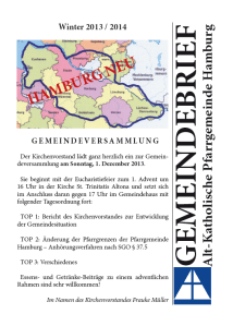 Gemeindebrief der Pfarrgemeinde Hamburg - Winter 2013 / 2014