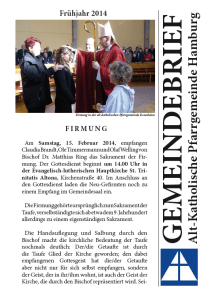 Gemeindebrief Hamburg Frühjahr 2014