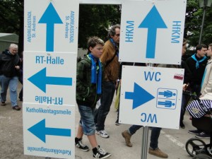 Wegweisung auf dem Katholikentag