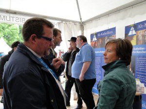 Beim Gespräch in unserem Stand