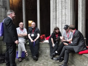 Nach dem Abendempfang im Kreuzgang